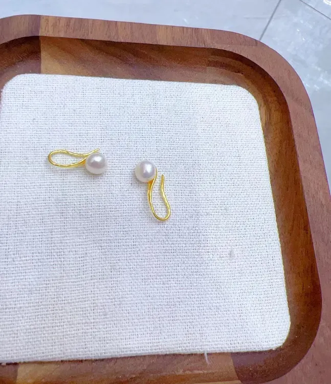 钛钢耳饰 休闲气质时尚精致珍珠耳环(مەرۋايىت ھالقا)00050