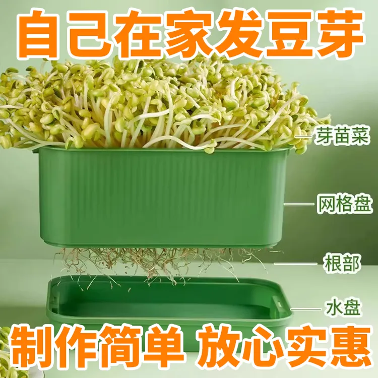 发豆芽神器快速发豆芽家用种植水培豆芽盆发芽机收纳盒