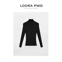 LOORAPWD/罗拉密码【鲲之梦境】100%羊毛半高领打底衫25CJCA0216N