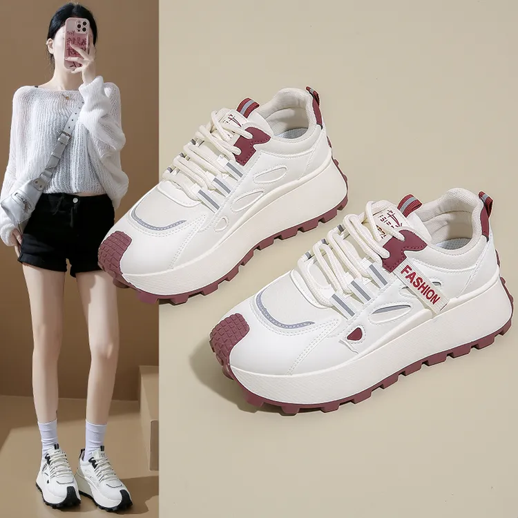 休闲鞋女款爆款2025秋新款ins潮牌百搭增高软底轻奢小众厚底鞋子