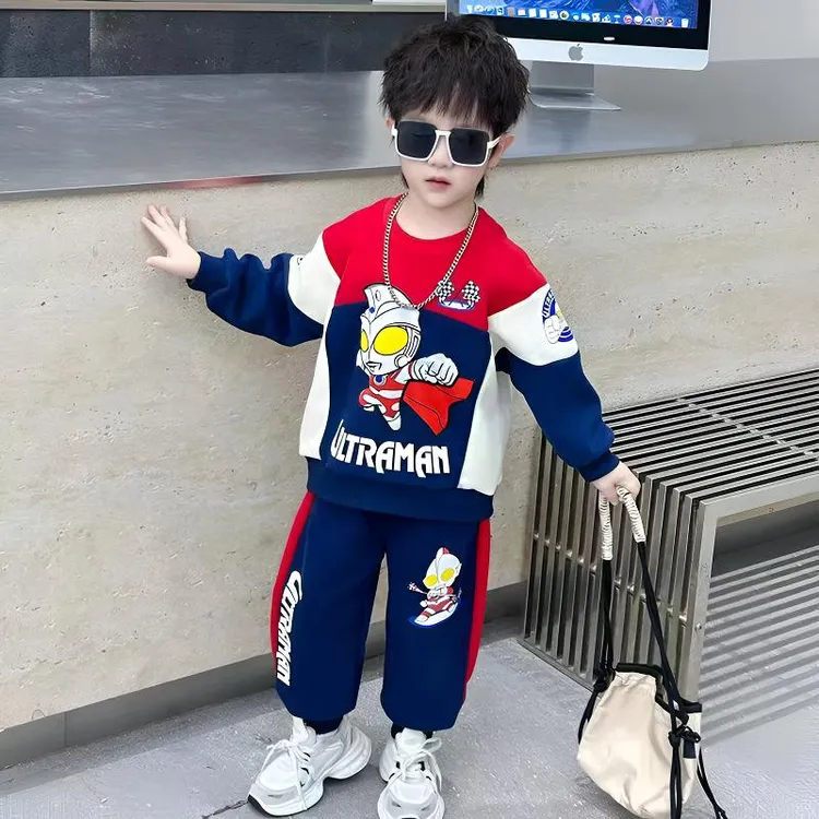 男童奥特曼套装春秋长袖长裤卫衣两件套儿童服装潮酷痞帅童装衣服