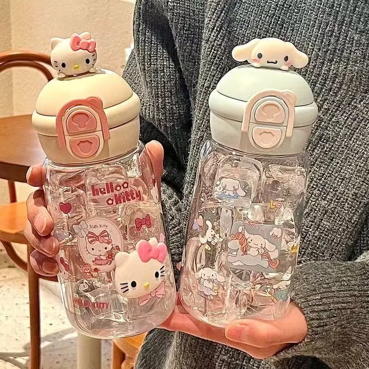 便携吸管杯双饮耐摔学生新款2025高颜值塑料杯女生ins可爱水杯gf