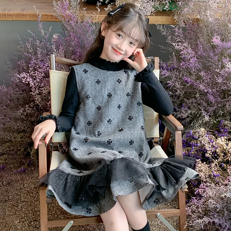 女童连衣裙春秋款2025新款洋气儿童秋装背心裙子中大童秋季公主裙