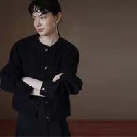 【女装优选】哈齿小姐做旧宽松廓形短款圆领小个子外套20DZ2505049W