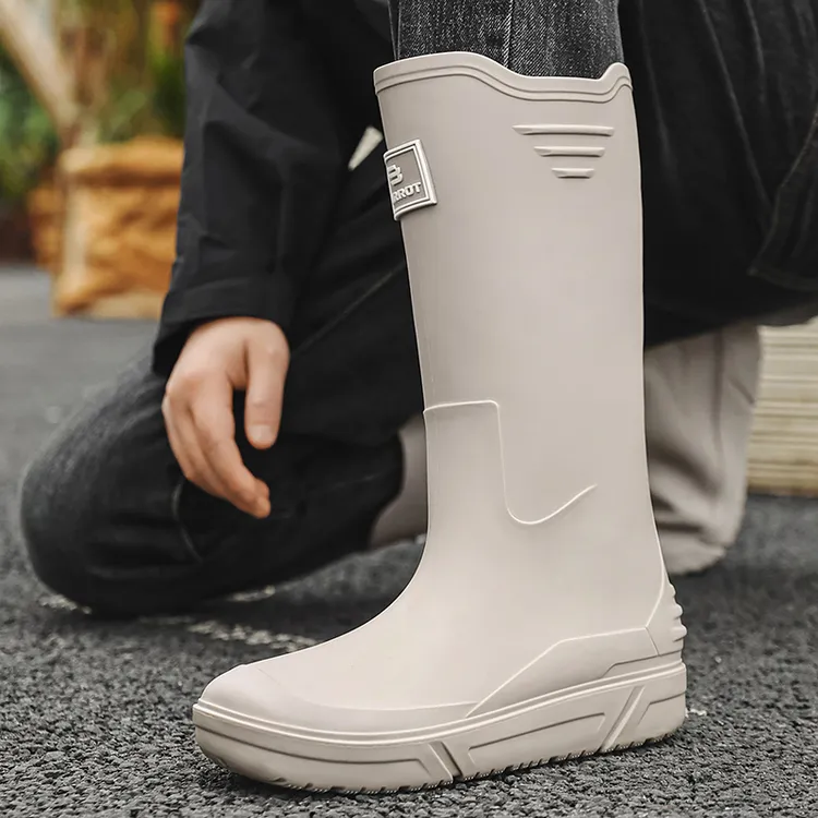 汐鲤2025新款雨鞋男款长筒软底防滑雨靴高筒时尚加绒防水胶鞋套鞋