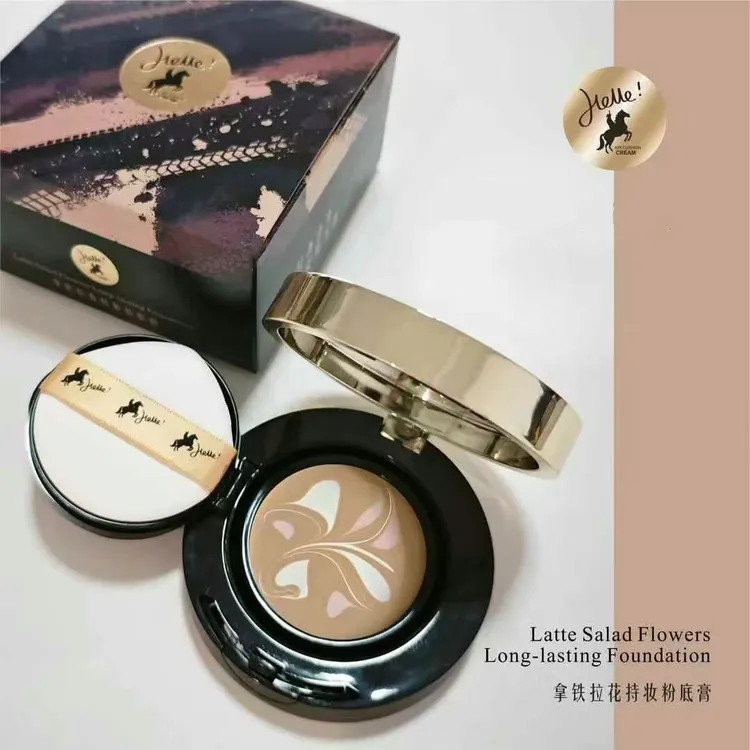 咪朵拉拿铁拉花持妆粉底膏提亮定妆持久水润遮瑕粉凝霜气垫粉底液