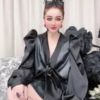 LEDS 2429-354春季新款气质百搭时尚系带套装