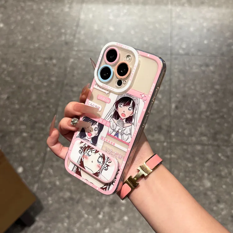 飞虎胜巧克力M豆支架适用iphone16奶油手机壳华为P70oppo小米vivo
