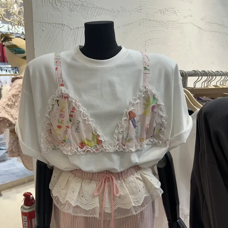 韩国东大门DELINE可爱卡通短袖两色NO退NO换