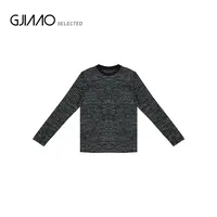 35795 素版圆领条纹T恤