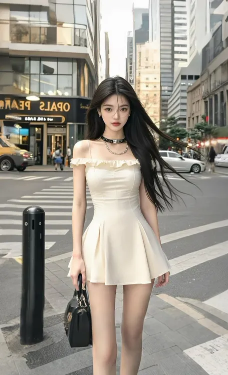 夏季新款2025纯欲白色一字肩吊带收腰连衣裙女小众时尚气质高级感