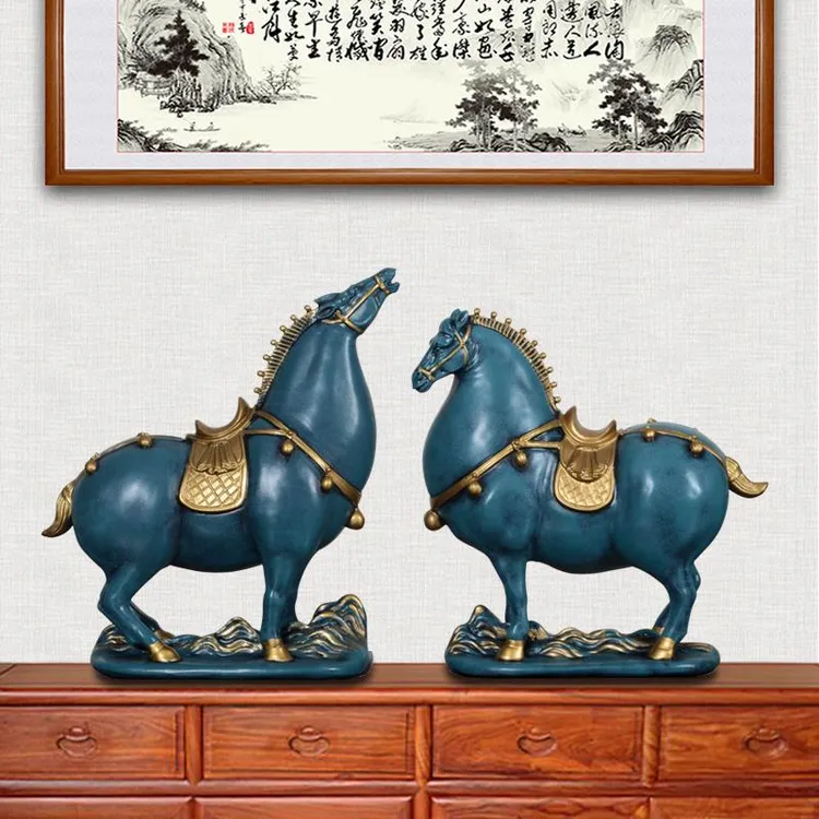 德国WEITELANG中古风唐马装饰品客厅电视柜玄关办公室桌面摆件博