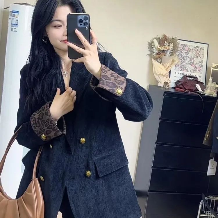 西装外套女2025秋冬新款加棉保暖气质韩版收腰显瘦设计感高级西服