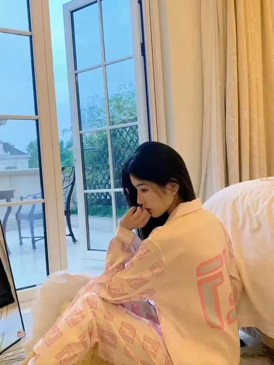 【甜心下午茶】甜美少女人字纹缎面丝滑亲肤超舒适居家服睡衣套装