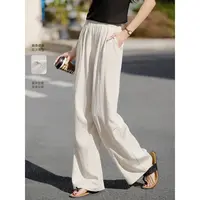 沫晗依美伞兵裤休闲宽松阔腿工装裤25秋季新款垂感直筒山本裤2077