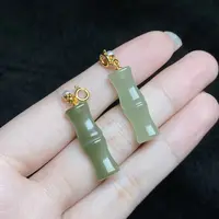 【小北好物】s925银和田玉吊坠约25*8mm【多样性发一件】2QH75X378