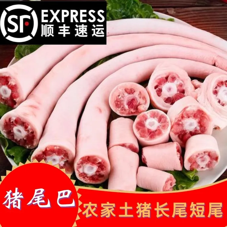 优选新鲜长尾巴整根土猪尾巴生鲜可红烧