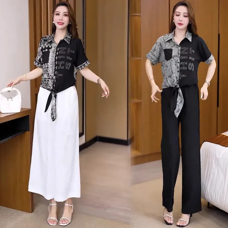 夏季新款短袖衬衫女2025洋气减龄显瘦印花设计感短袖上衣时尚小衫