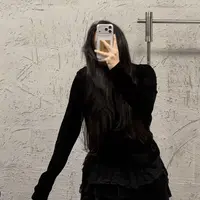 《大韩韩推荐》高领丝绒长袖打底大码女装冬季显瘦修身百搭宽松舒适