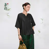 萧娘【似锦】提花缎+提花透孔萝香云纱桑蚕丝上衣女中式国风861