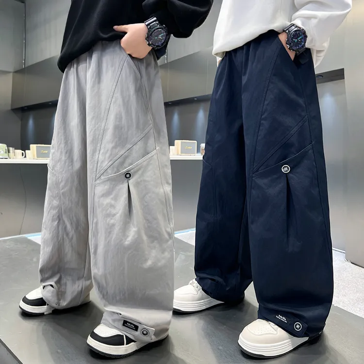男童裤子春秋款2025新款春秋装长裤儿童工装裤男孩休闲裤运动