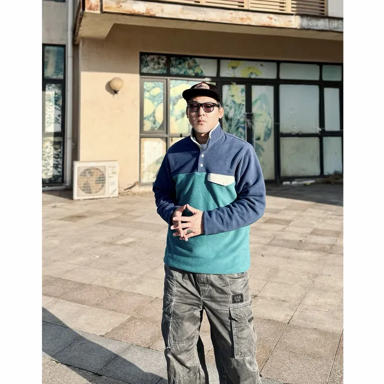 情侣款加绒加厚重磅摇粒绒休闲夹克外套8120