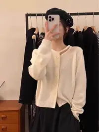 韩版个性时尚毛衣外套女秋冬新款高级感女士针织开衫上衣