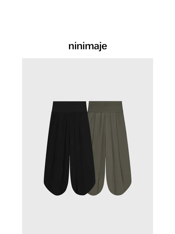 NanBeiBei  ‘巨舒服-裤子’ 极简设计款立裁廓形松紧裤 5699