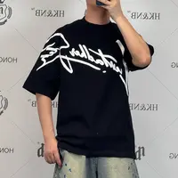 HK&NB x 原创设计 秋冬重磅400克街头美式印花情侣宽松潮流短袖T