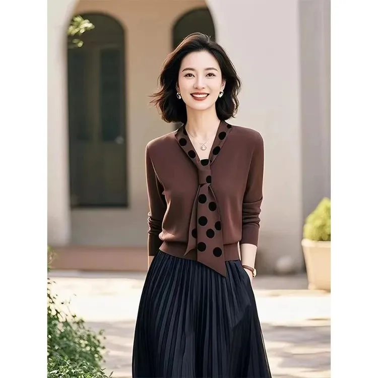 轻熟气质设计感咖色时尚套装裙2025年女装新款高级感秋款套装