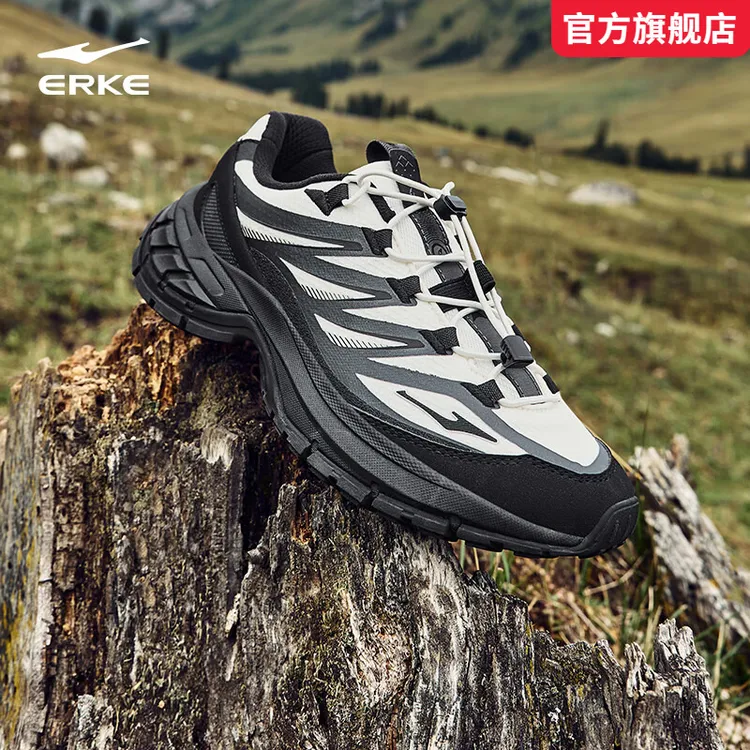 【沃野2】鸿星尔克男鞋2025新款户外徒步休闲轮胎鞋防滑耐磨运动鞋