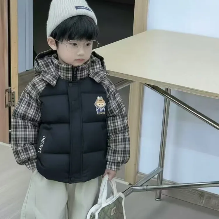 儿童棉服男童冬季加厚羽绒棉衣小童洋气棉袄宝宝冬装婴儿保暖外套