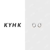 钛钢耳饰 KYHK简约基础素圈小圈耳环240564