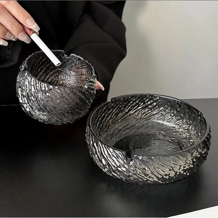 【送灭烟沙】轻奢烟灰缸玻璃水晶玻璃个性创意家用烟缸客厅办公室