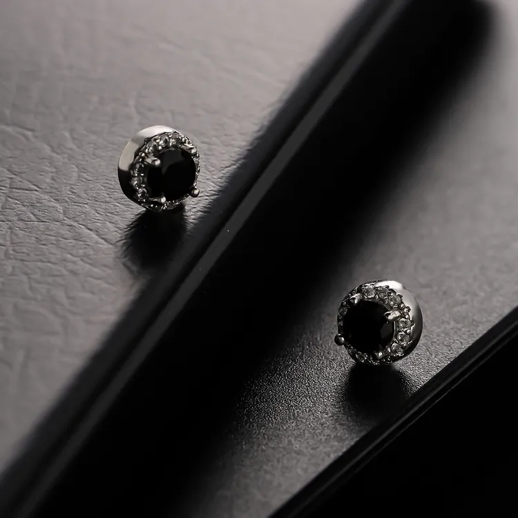 铜合金耳饰磁吸耳夹男锆无耳洞抗过敏个性轻奢百搭复古耳饰女简约