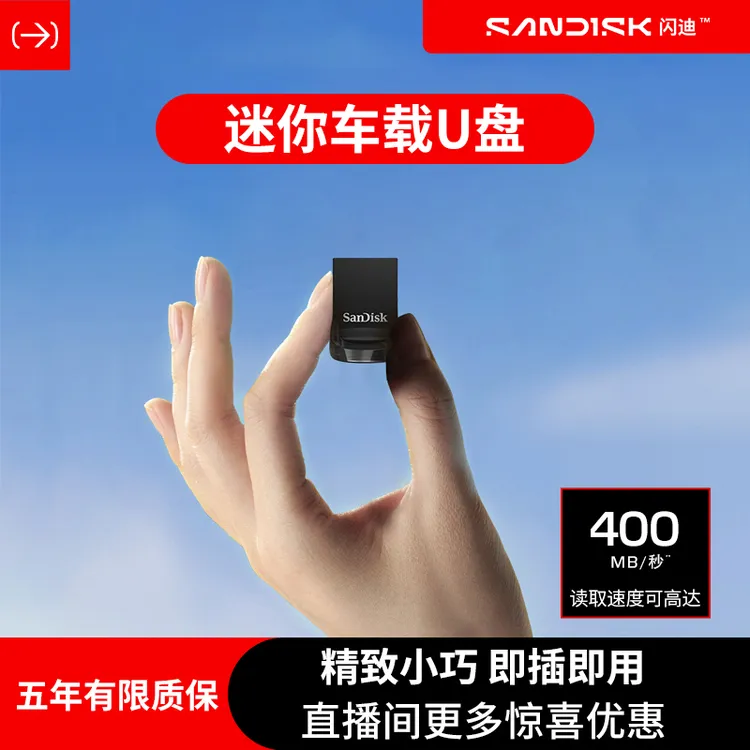 Sandisk/闪迪车载记录仪u盘哨兵模式大容量高速迷你小巧电脑U盘