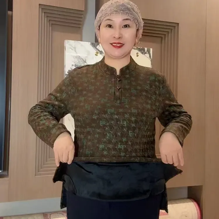 w1972冬季加绒保暖小衫