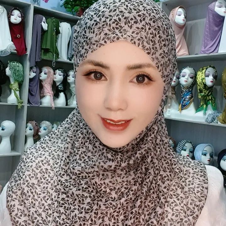 小叶叶碎花小盖头