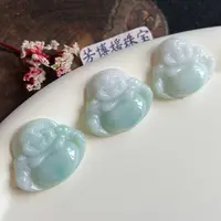F108天然缅甸翡翠A货精雕大佛公百搭玉挂件 多样性发其一 气质款