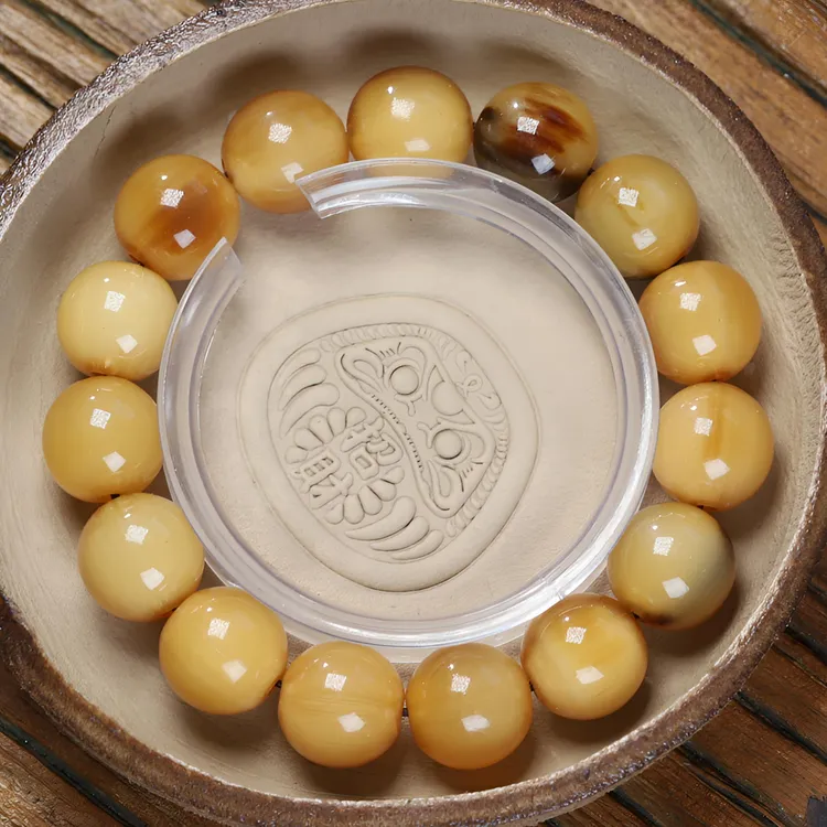 非金属布艺手链 金甲山龟手串天然正宗山龟甲圆珠单圈文玩手链