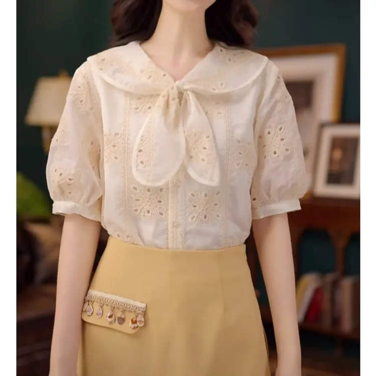 小众设计感气质时尚甜美衬衫2025夏季新款洋气减龄休闲百搭上衣女