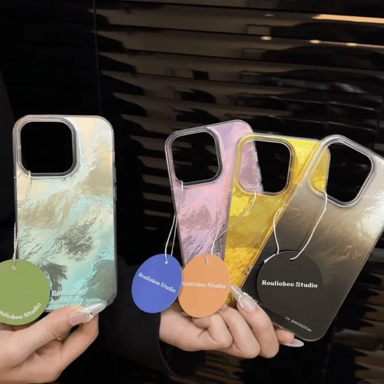 适用苹果16Promax手机壳折纸续金山IP16大孔IMD高感感ins潮牌IP15