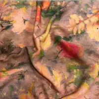 【绒兰】袋鼠国订单! 棉绸布料莱赛尔升级款 242号  富贵花开