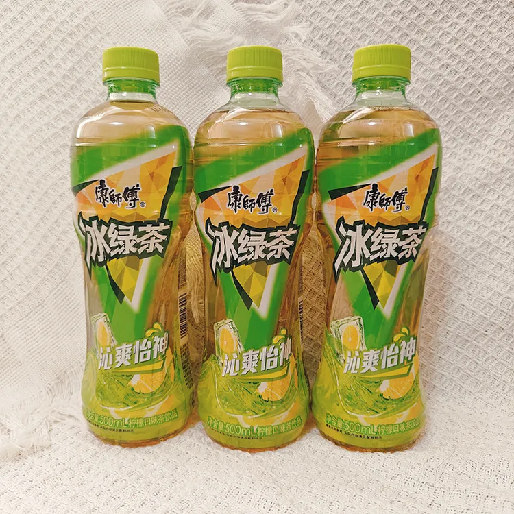 康师傅冰绿茶柠檬口味瓶装茶饮料夏季清凉解暑适合聚会旅游饮用
