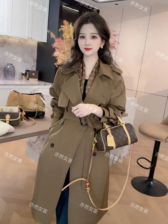 风衣外套女定制款中长款2025秋季韩系高品质小个子高级感气质大衣