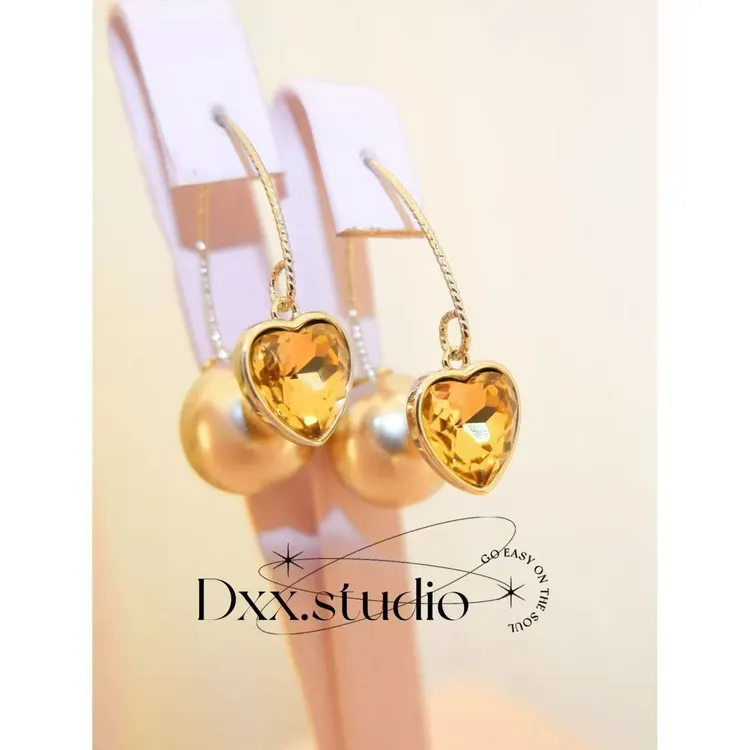 铜合金合成锆石耳饰 小众设计百搭ins耳饰52062