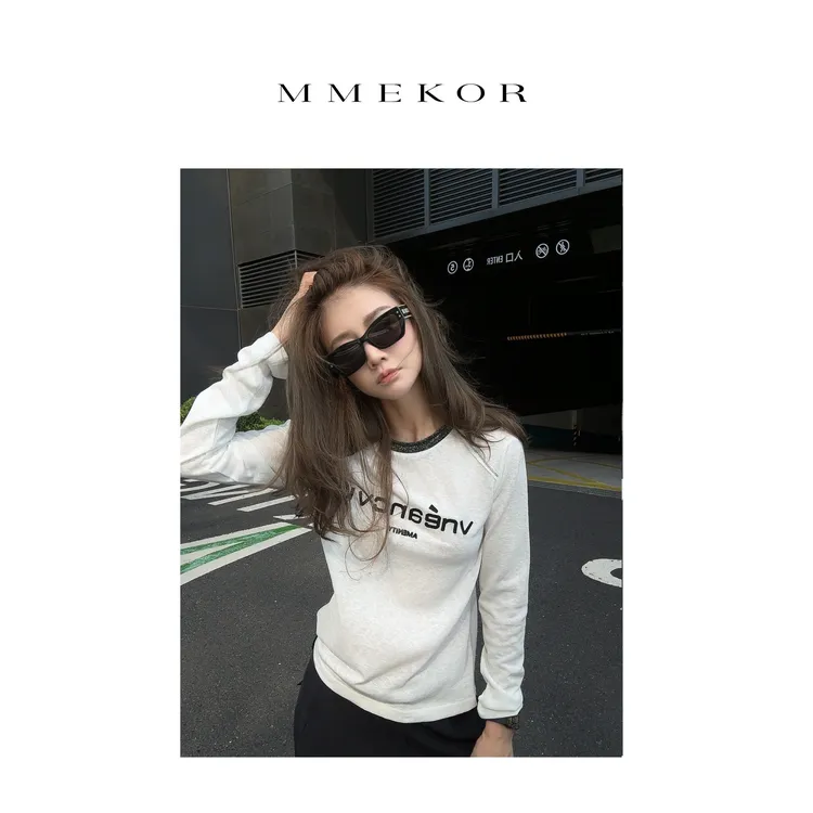 MMEKOR“哈兰德”T恤 2025新款雅痞少年机车风时尚长袖 30138