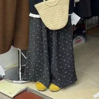 XH#3377#秋冬碎花阔腿裤