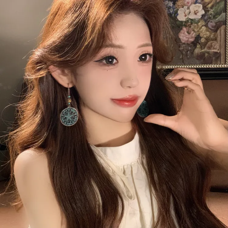 FULL GIRLISH耳环01572民族风镂空花朵耳饰耳钉