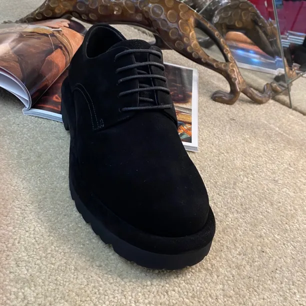 广州新最款秋冬季磨砂系带高品质商务休闲时尚个性男鞋L3255-2黑